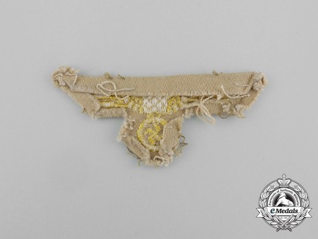 Kriegsmarine Gold On Brown Cloth Cap Eagle Insignia Reverse