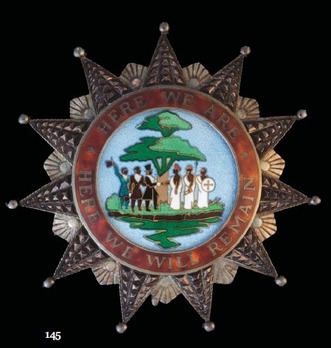Order of the Pioneers of Liberia, Commander Breast Star 