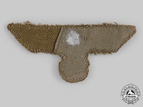 German Army Tropical NCO/EM's Breast Eagle (Cut-Out Backing) Reverse