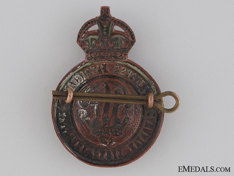 Princess Patricia's Canadian Light Infantry Other Ranks Cap Badge Reverse