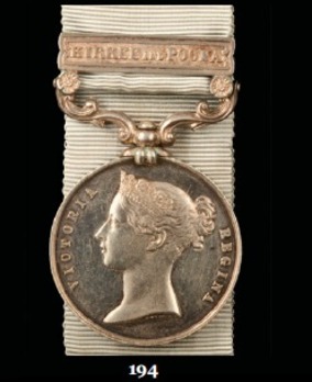 Army of India Medal (with "KIRKEE AND POONA" clasp)