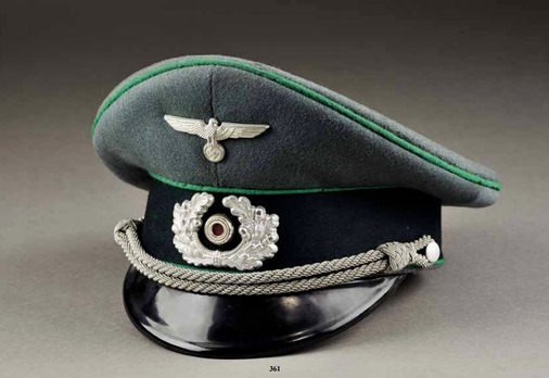 German Army Mountain Officer's Visor Cap Profile