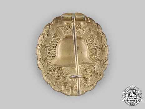 Wound Badge, in Gold (in iron) Reverse