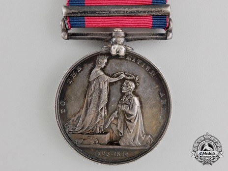 Silver Medal (with "CHATEAUGUAY" clasp) Reverse