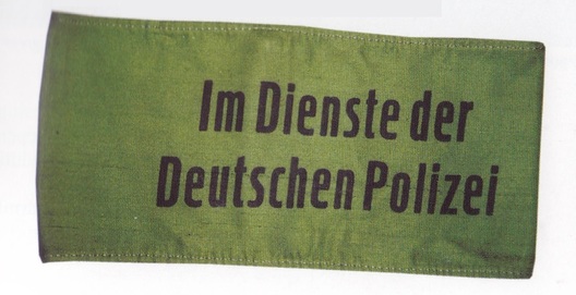 German Police 'Im Dienste der Deutschen Polizei' Armband Obverse