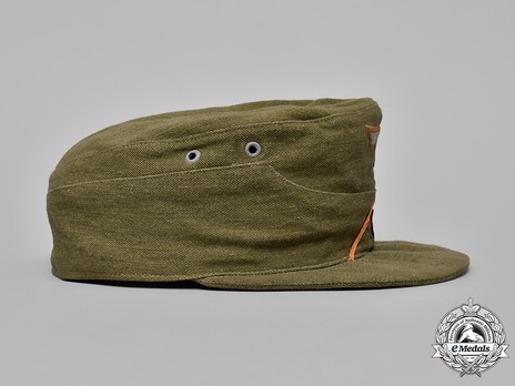 German Army Field Police NCO/EM's Tropical Visored Field Cap M43 with Soutache Right Side