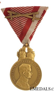 Bronze Medal (with Karl I and swords) Obverse
