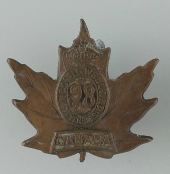 98th Infantry Battalion Other Ranks Collar Badge Obverse