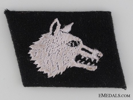 Waffen-SS 2nd Russian Division Wolf's Head Collar Tab Obverse