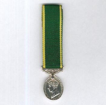 Miniature Silver Medal (for Kenyan Forces, with King George VI "INDIAE IMP"effigy) Obverse