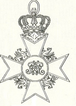 Order of the Wendish Crown, Civil Division, Grand Cross (with gold crown) Obverse