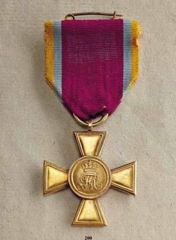 Long Service Cross for Officers for 30 Years (in gold) Obverse