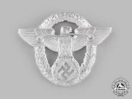 German Police 2nd Pattern Officer/NCO/EM's Metal Cap Eagle Reverse