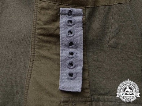 German Army Tropical Field Tunic Without Pleats (EM version) Interior Detail