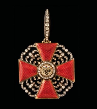 Order of St. Anne, Type II, Civil Division, I Class Cross in Diamonds (for non-Christian)