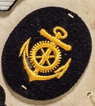 Kriegsmarine Maat Engine Insignia (embroidered) Obverse