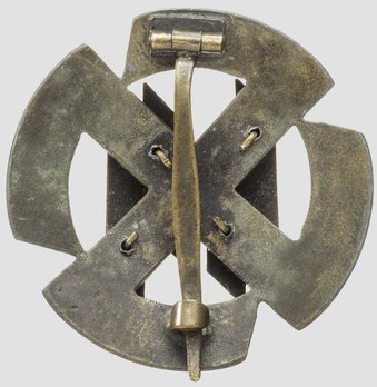 SS Germanic Proficiency Runes Badge, in Bronze Reverse