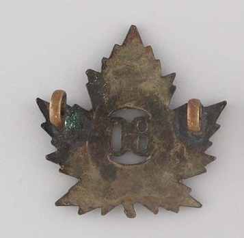 80th Infantry Battalion Other Ranks Collar Badge Reverse