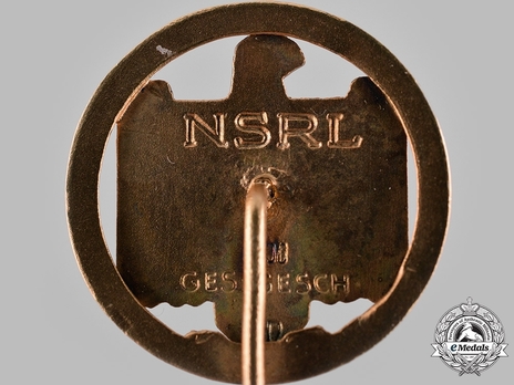 Badge of the DRL and NSRL, in Gold (with date) Reverse