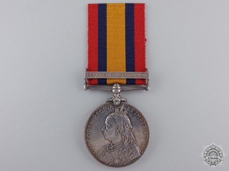 Silver Medal (minted without date, with "DEFENCE OF KIMBERLY" clasp) Obverse