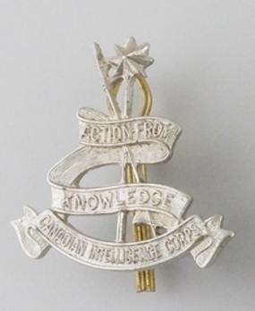 Canadian Intelligence Corps Collar Badge Obverse