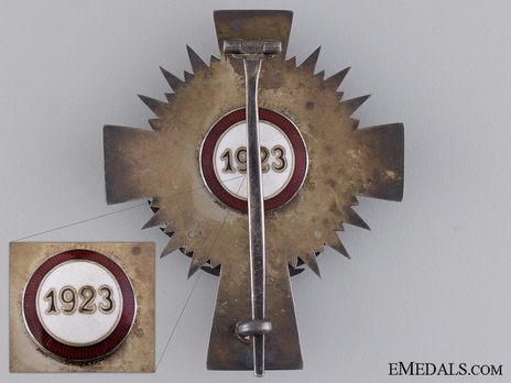 Honour Decoration of the Red Cross, Civil Division, Officer's Cross Reverse