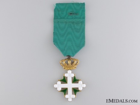 Order of St Maurice and St. Lazarus, Officer's Cross (with crown) Reverse