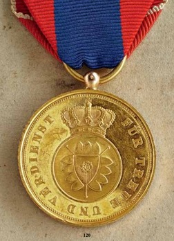 Merit Medal in Gold, Type II Reverse