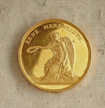Medal for Art and Science "BENE MERENTIBVS", Type I, in Gold, Small Reverse