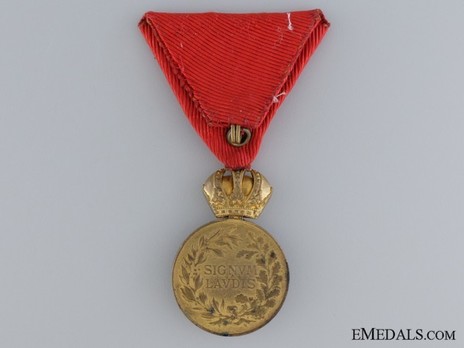 Bronze Medal (with Franz Joseph & recipient details) Reverse