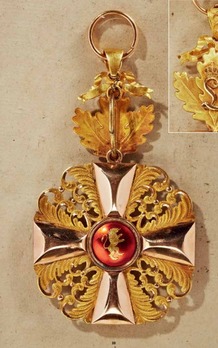Order of the Zähringer Lion, Grand Cross (with oak leaves and "L" cypher) Reverse