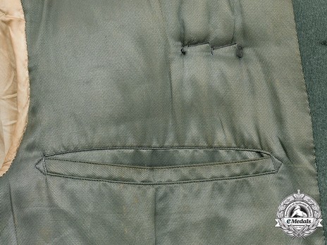 German Army Infantry Officer's Dress Tunic Interior Detail