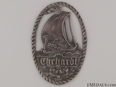 Marine Brigade Ehrhardt Sleeve Insignia (in silvered tombac) Obverse