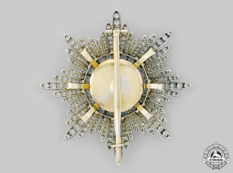 Order of the Red Eagle, Type V, Civil Division, I Class Breast Star (with diamonds) Reverse