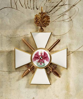 Order of the Red Eagle, Type IV, Military Division, I Class Cross (with oak leaves) Obverse
