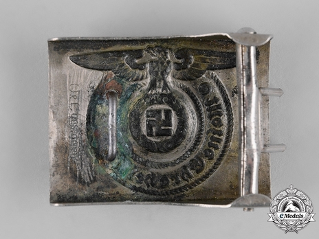 Allgemeine SS NCO/EM's Belt Buckle, by Overhoff & Cie. (bronze) Reverse