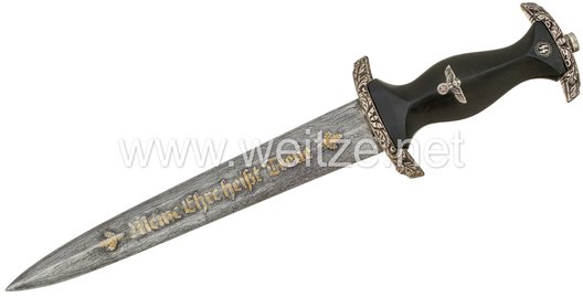 Allgemeine SS M36 Chained Damascus-Bladed Honour Dagger Obverse