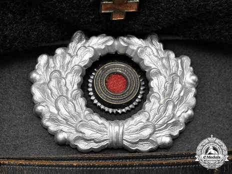 German Red Cross Enlisted Ranks Visor Cap Wreath Detail