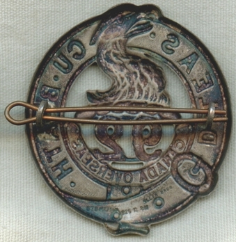 92nd Infantry Battalion Officers Collar Badge Reverse