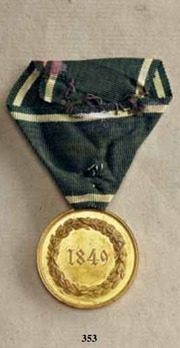 Campaign Medal for 1849 Reverse