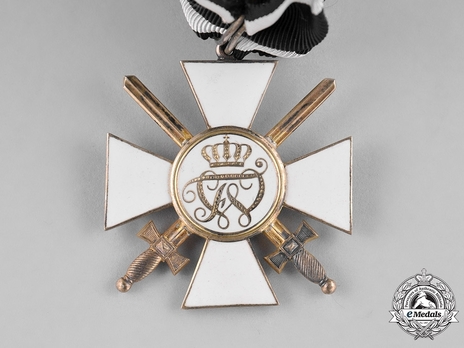 Order of the Red Eagle, Type V, Military Division, II Class Cross (with oak leaves, in silver gilt) Reverse