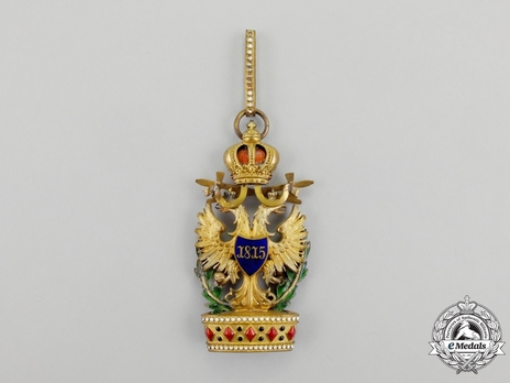 Order of the Iron Crown, Type III, Military Division, II Class (with gold swords) Reverse