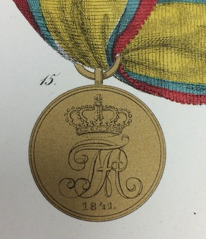 Commemorative Campaign Medal, 1808-1815, in Bronze Obverse