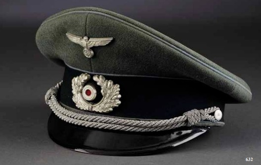 German Army Propaganda Officer's Visor Cap Profile