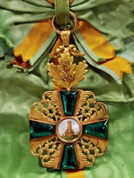 Order of the Zähringer Lion, Grand Cross (with oak leaves and "L" cypher) Obverse