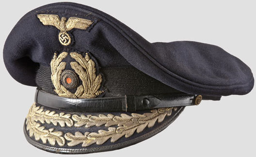 Kriegsmarine Blue Admiral Rank Visor Cap Profile