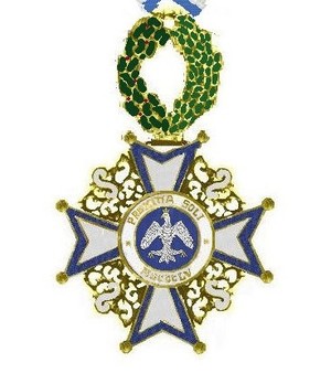 Order of the Eagle of Este, Civil Division, Commander  Obverse