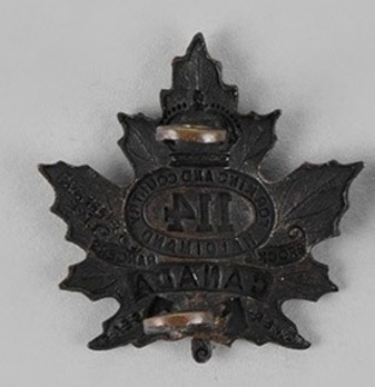 114th Infantry Battalion Other Ranks Collar Badge Reverse