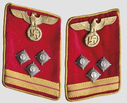 NSDAP Haupt-Einsatzleiter Type IV Reich Level Collar Tabs Obverse