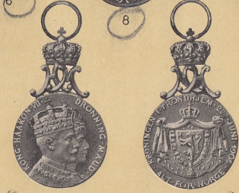 Norway%2c+coronation+medal+1906+in+bronze